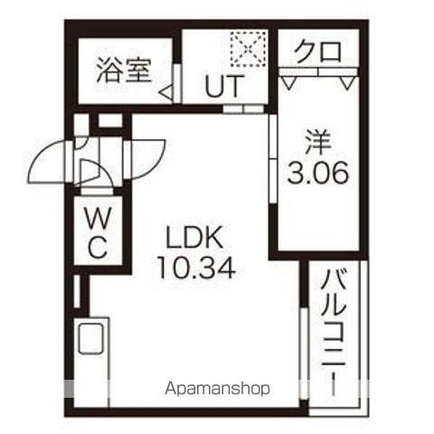 WARREN KANSEIⅡ(1LDK/3階)の間取り写真