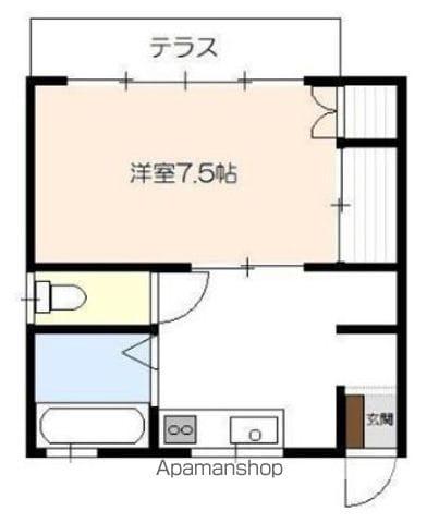 ハートピュア(1DK/1階)の間取り写真