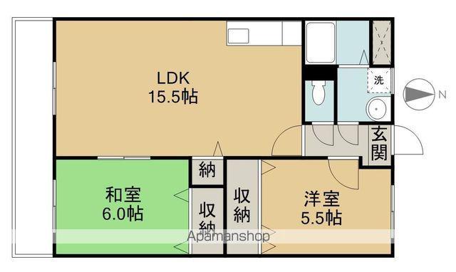シトラスハーモニー(2LDK/1階)の間取り写真