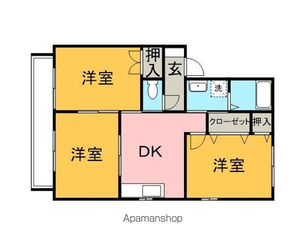 セジュール秋月 A(3DK/1階)の間取り写真