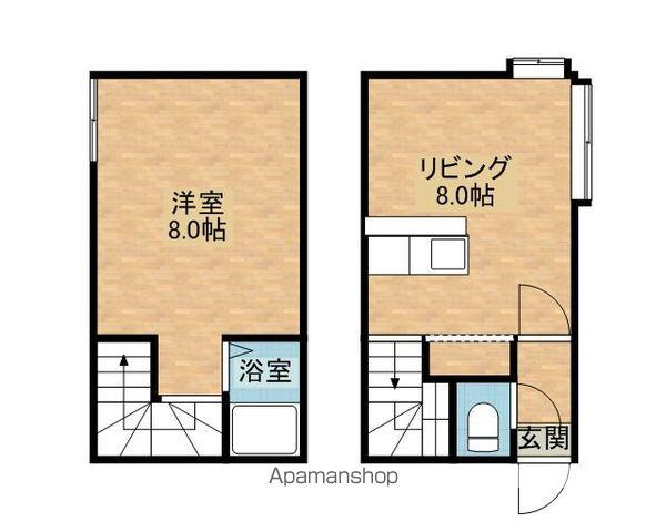 ランドマークⅠ(1DK/1階)の間取り写真