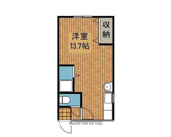 コーポクローバー(ワンルーム/2階)の間取り写真