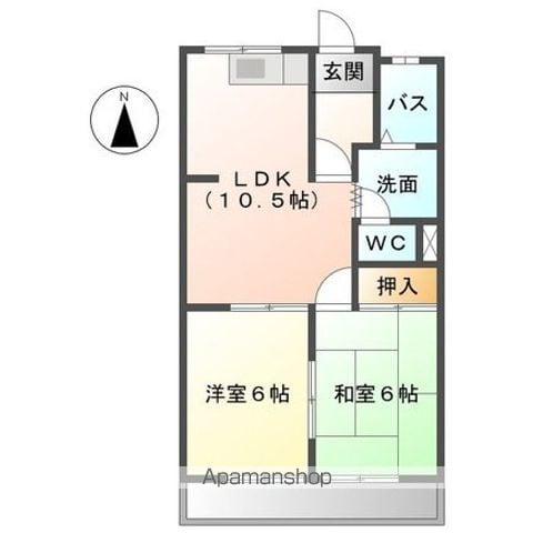 ニューハイムⅢ(3DK/3階)の間取り写真