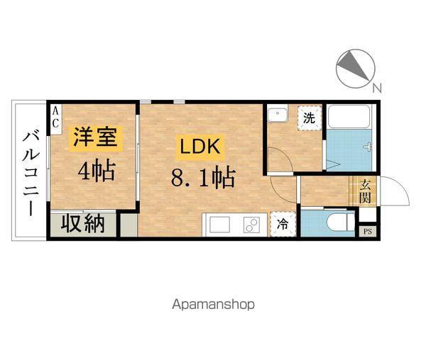 PATINA西八王子(1LDK/2階)の間取り写真