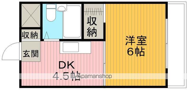 メゾンエアポート(1DK/1階)の間取り写真