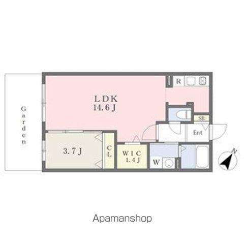 フラシア一社(1LDK/5階)の間取り写真