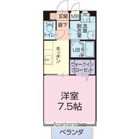 レイーナ(1K/1階)の間取り写真