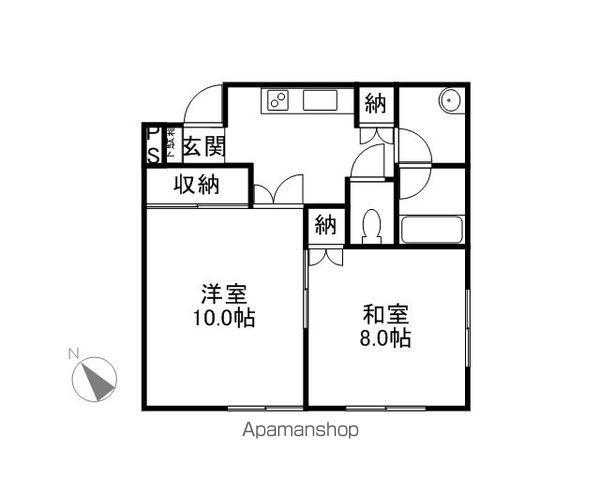 月丘マンション(2K/1階)の間取り写真