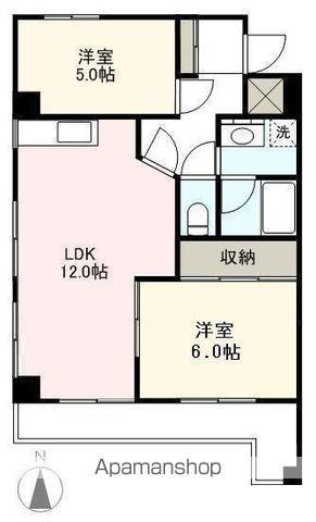 ベルエミナンス桜町マンション(2LDK/4階)の間取り写真