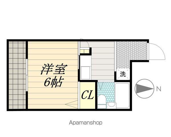 EPガーデン津田沼(1K/1階)の間取り写真