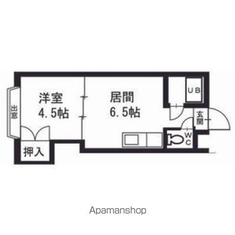 藤井ビル北10条(1DK/2階)の間取り写真
