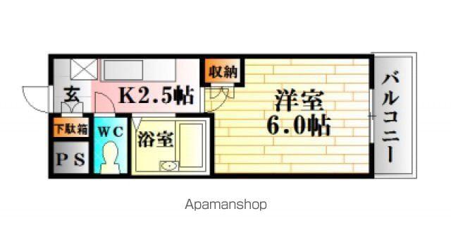 ONビル(1K/3階)の間取り写真