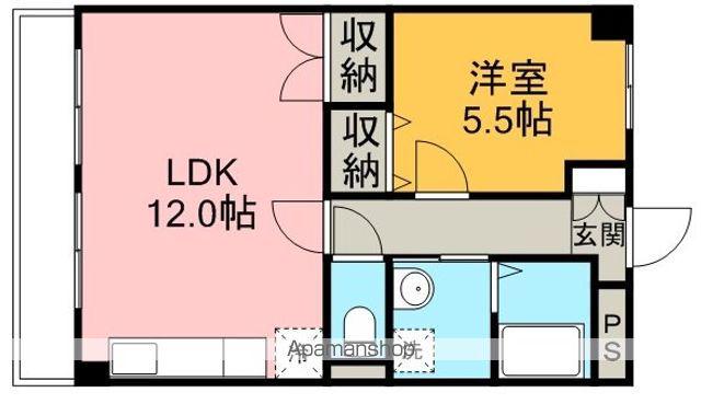 マンション稲穂(1LDK/4階)の間取り写真