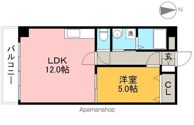 セレス薊野(1LDK/3階)の間取り写真