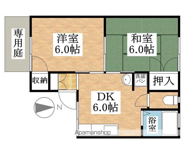 セントラル7ハイツ(2DK/1階)の間取り写真