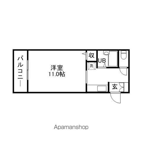 エクセルメゾン高木(1K/4階)の間取り写真