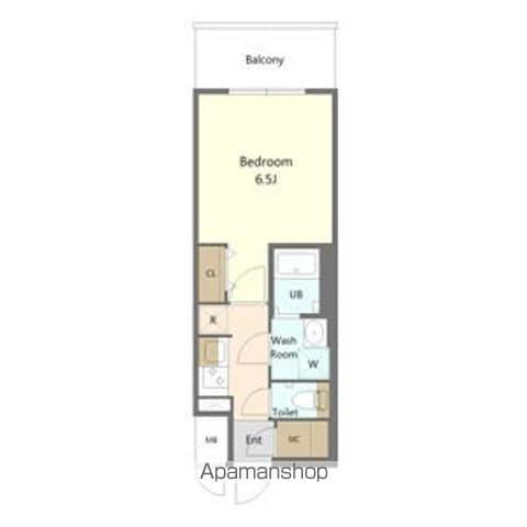 SーRESIDENCE志賀本通DEARLY 73(1K/2階)の間取り写真