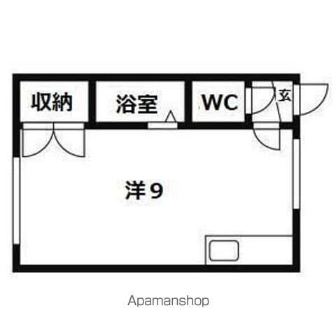 YKハイム(ワンルーム/1階)の間取り写真