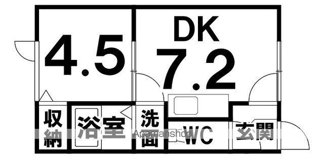 ルプルミエ(1DK/1階)の間取り写真