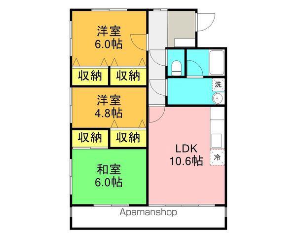 ヴィラKSガーデン(3LDK/1階)の間取り写真