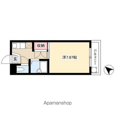SUN ROYAL(1K/4階)の間取り写真
