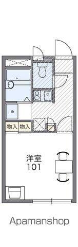 レオパレスフラワーハイツ(1K/2階)の間取り写真