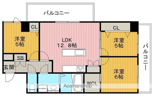 サンライズ桜の町(3LDK/2階)の間取り写真