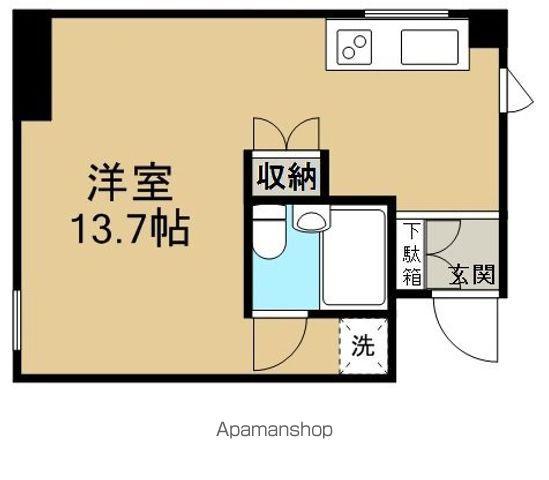 EL MIRADOR(ワンルーム/3階)の間取り写真