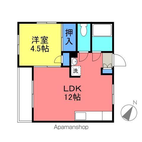 親睦コーポ(1LDK/2階)の間取り写真