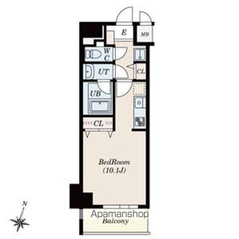 ノヴェル新栄(ワンルーム/8階)の間取り写真