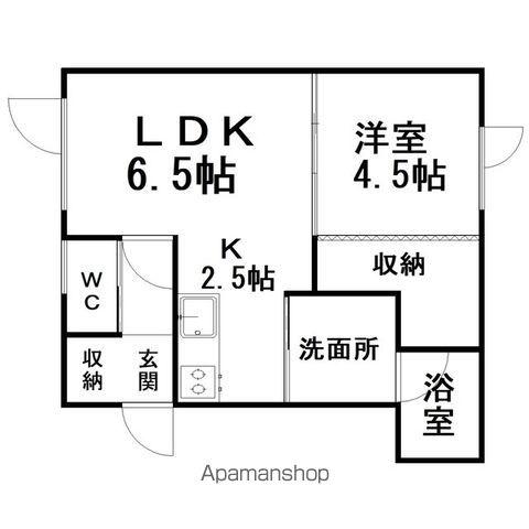 エルピス(1DK/1階)の間取り写真
