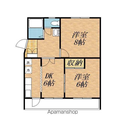 アストリア小町屋(2DK/4階)の間取り写真
