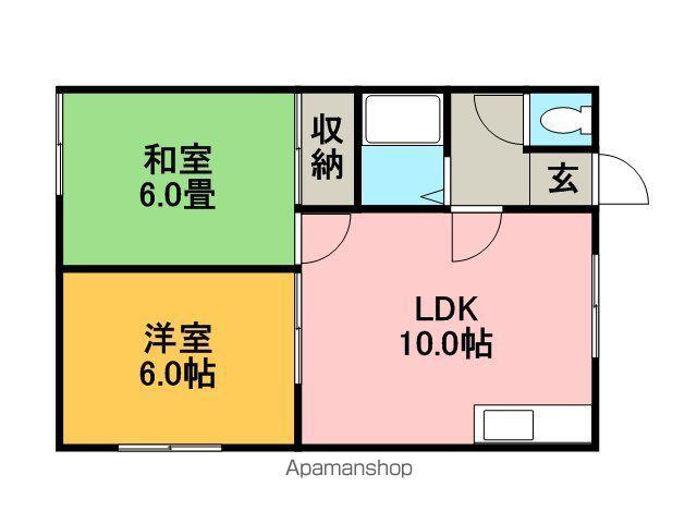 コーポライスナースリィー(2LDK/2階)の間取り写真