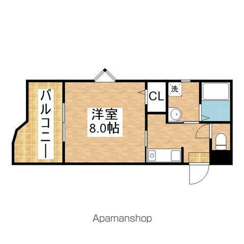 ドゥウェル五軒家(1K/1階)の間取り写真