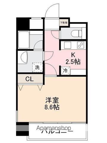 ルシファーⅡ(1K/6階)の間取り写真