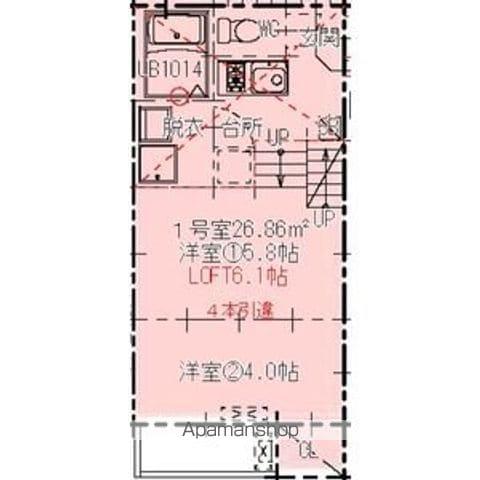 ハーモニーテラス生駒町Ⅲ(2K/1階)の間取り写真