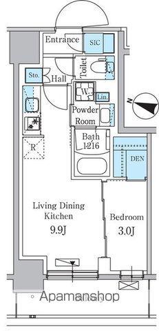 パークアクシス板橋本町ステーションゲート(1LDK/4階)の間取り写真