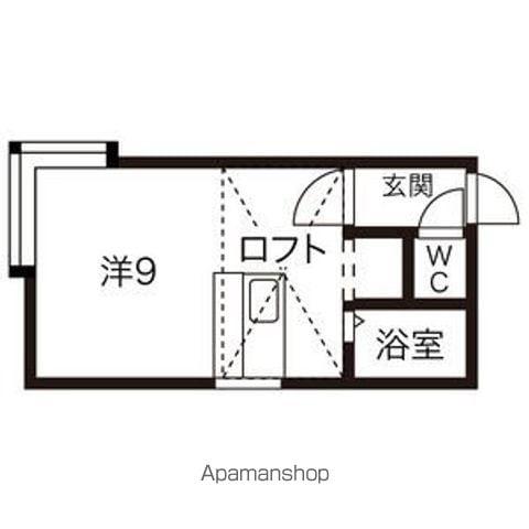 ニューポート(1K/2階)の間取り写真