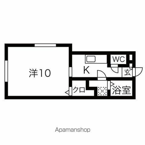 LOQUAT(1K/1階)の間取り写真