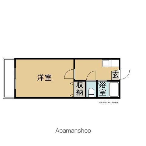 PRIMARY東黒石野(1K/2階)の間取り写真