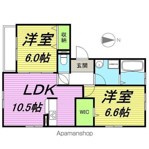 レジデンスクレア(2LDK/1階)の間取り写真