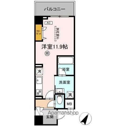 KYOKUYOUモダンベース天神(ワンルーム/2階)の間取り写真