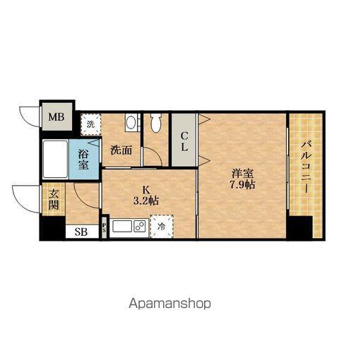 T&N RESIDENCE(1K/4階)の間取り写真