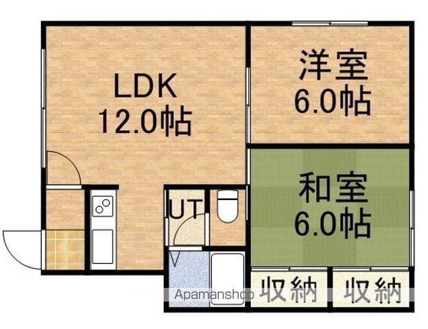 ヴィアフェラーラA棟(2LDK/2階)の間取り写真