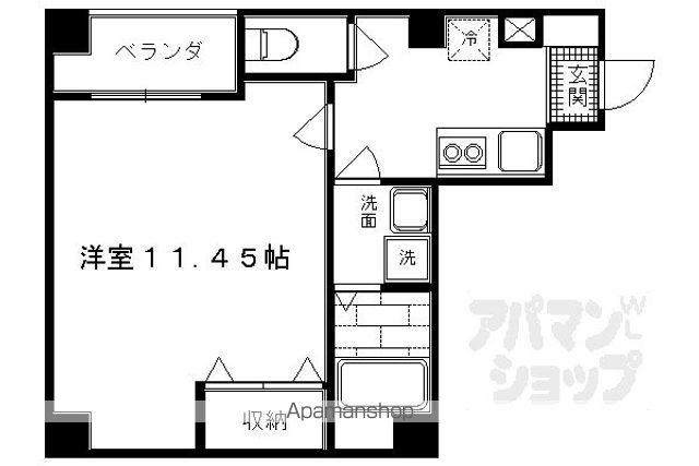 エターナル高辻(1K/4階)の間取り写真
