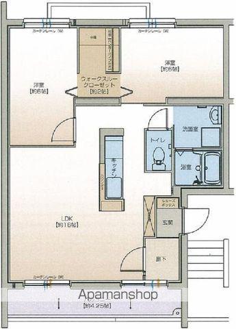 PRIME COURT KANI (2LDK/1階)の間取り写真