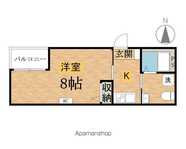 クヴェレ(1K/3階)の間取り写真