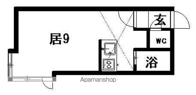 イゼルローン羊ヶ丘(ワンルーム/2階)の間取り写真