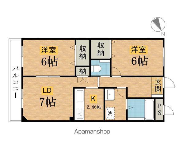 コンフォール(2LDK/1階)の間取り写真