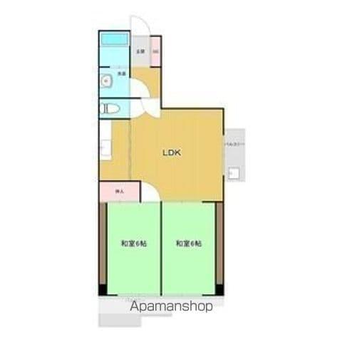 第二日吉ビル(2LDK/4階)の間取り写真